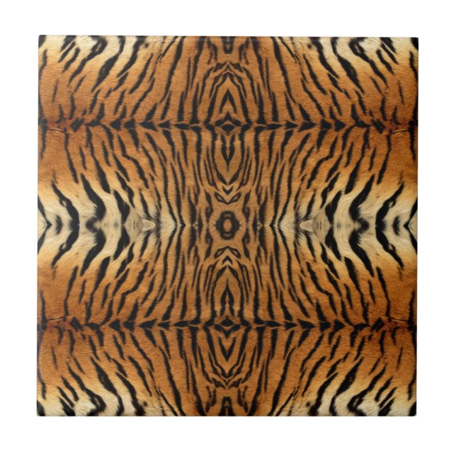 Tiger päls mönster kakelplatta (Framsidan)