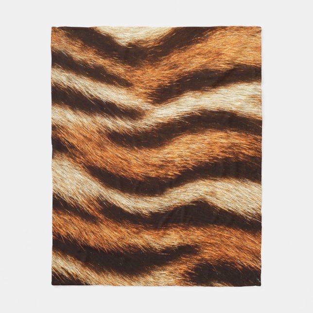tiger päls struktur fleecefilt (Framsidan)