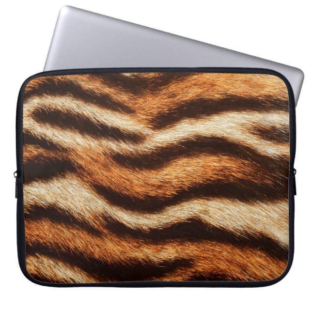 tiger päls struktur laptop fodral (Framsidan)