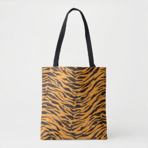 Tiger päls, tiger skin, animalt skinn mönster tygkasse