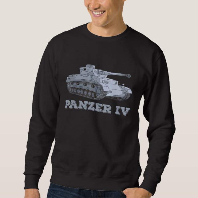 Tiger Panzer Iv Tank Världskrig 2 Tysk Tank Lång Ärmad Tröja (Framsida)