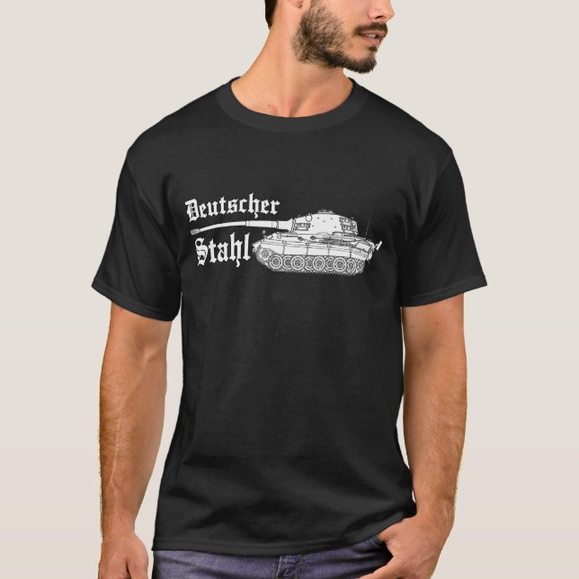 Tiger Panzer WWII Panzer Fläkt Panzerkampfwagen VI T Shirt (Framsida)
