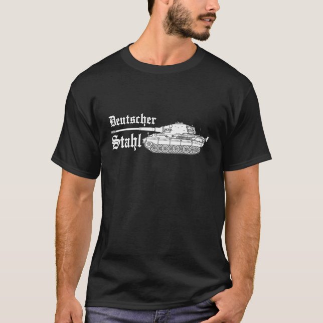 Tiger Panzer WWII Panzer Fläkt Panzerkampfwagen VI T Shirt (Framsida)