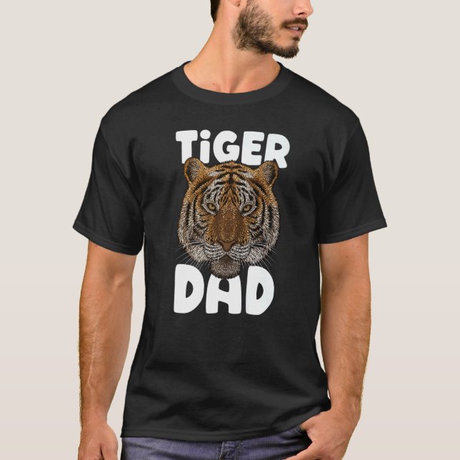 Tiger Pappa Big Cat Fars dag Animal Memine Vild Ti T Shirt (Framsida)
