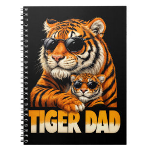 Tiger Pappa Roliga Fars Dag Pappa Tigers Älskare Anteckningsbok