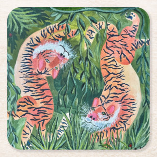 Tiger papper underlägg kvadrat