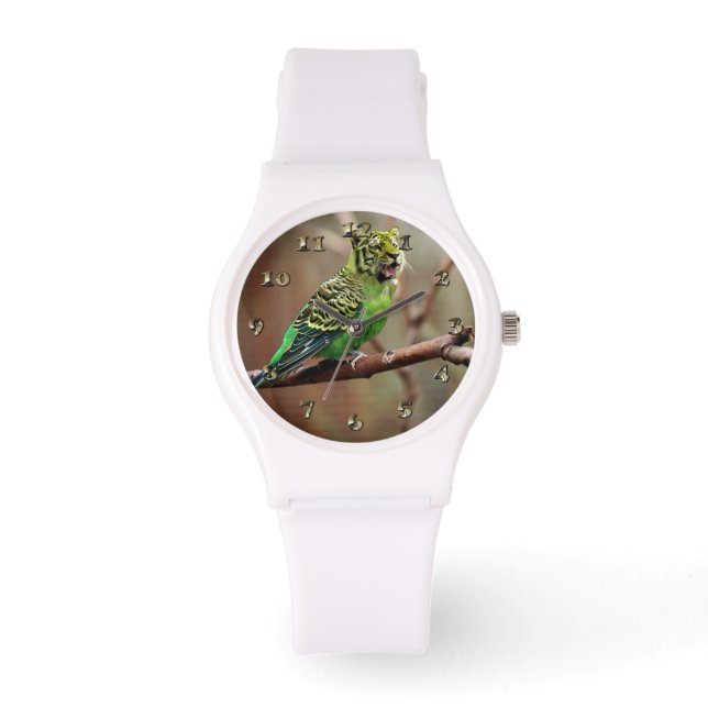 Tiger Parakeet Armbandsur (Framsida)