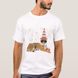 Tiger Partying - Djur med Party T Shirt