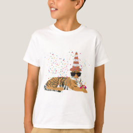 Tiger Partying - Djur med Party T Shirt