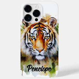 Tiger Pastel Flowers Safari Watercolor Savannah