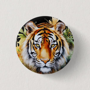 Tiger Pastel Flowers Safari Watercolor Savannah Knapp