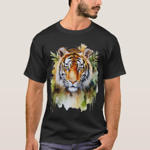 Tiger Pastel Flowers Safari Watercolor Savannah T Shirt