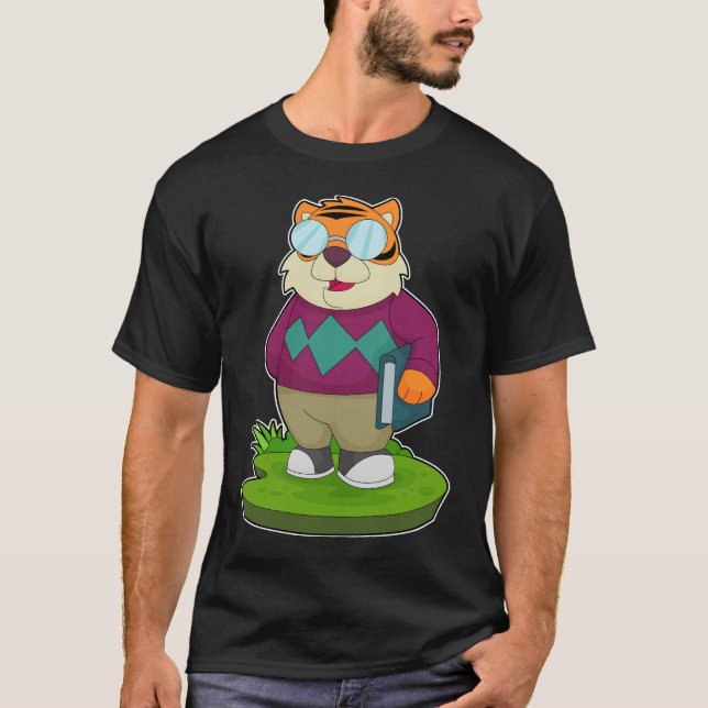 Tiger Pensionär Bok T Shirt (Framsida)