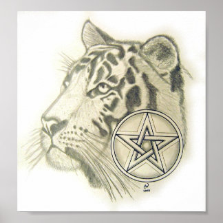 Tiger Pentacle Poster