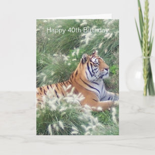 Tiger Personlig 40:e födelsedagen Kort