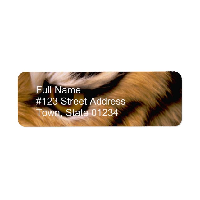 Tiger Photo Return-adressetikett Returadress Etikett (Framsidan)