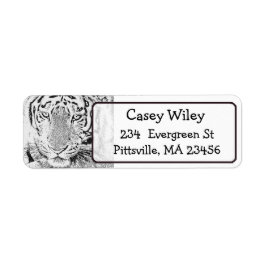 Tiger Photo Return-adressetikett Returadress Etikett