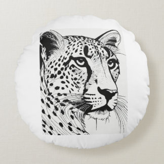 Tiger Pillow Rund Kudde