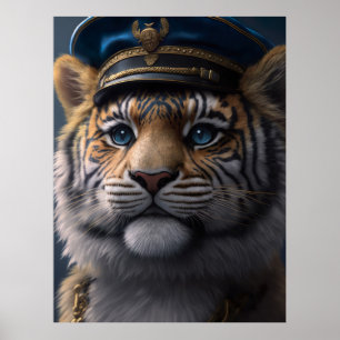 Tiger Pilot kapten Poster