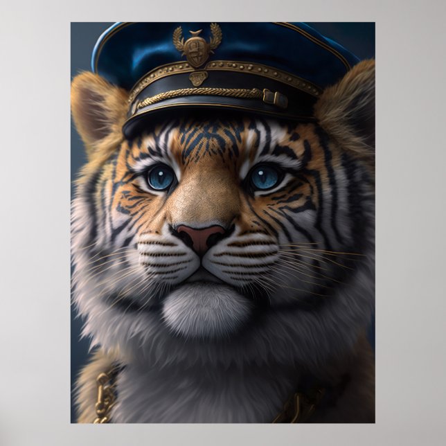Tiger Pilot kapten Poster (Framsidan)