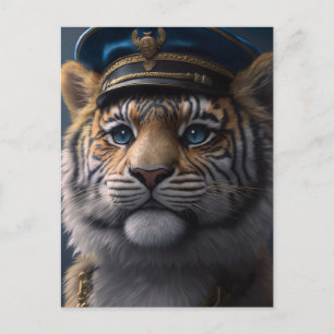 Tiger Pilot kapten Vykort