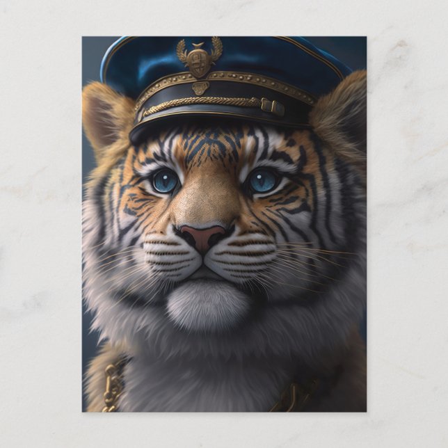 Tiger Pilot kapten Vykort (Framsida)