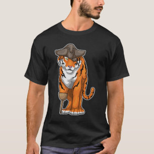 Tiger Pirat Wooden leg Öga plåster T Shirt