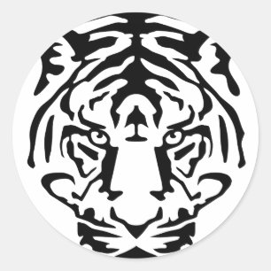 tiger.png runt klistermärke
