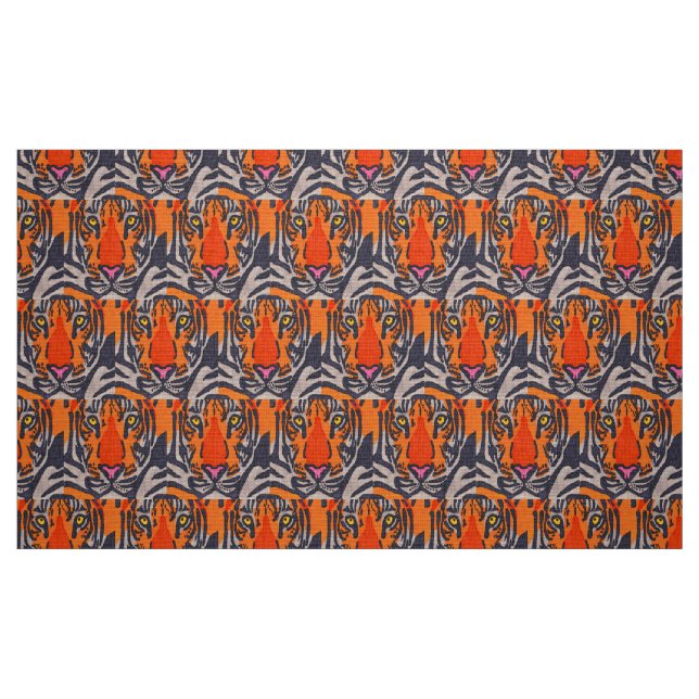 Tiger - Polyester Vävduk Tyg (Fat Quarter)