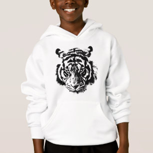 Tiger Pop Art Black & White T Shirt