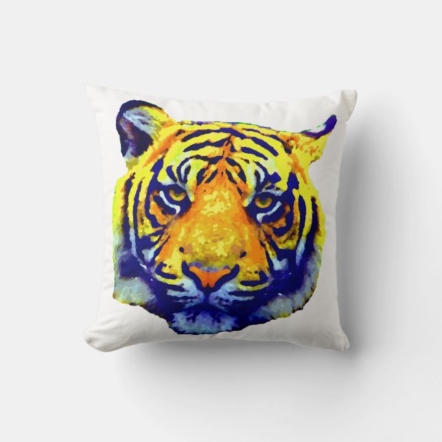 Tiger Pop Art Kudde (Framsida)