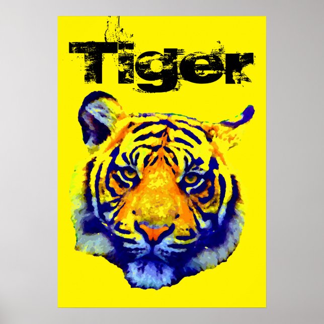 Tiger Pop Art Poster (Framsidan)