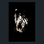 Tiger Pop Art Poster<br><div class="desc">Svartvit tagarbild i Stil Poster utskrifter - Vild Big Cats-popup-Bilder</div>