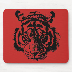 Tiger Pop Art Red Black Musmatta