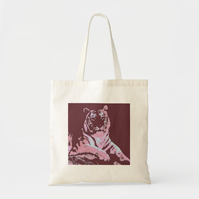 Tiger Pop Art Tygkasse (Framsidan)