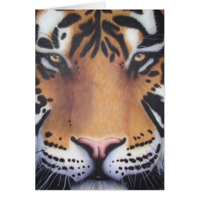 Tiger Porträtt Hälsningskort (Framsidan)