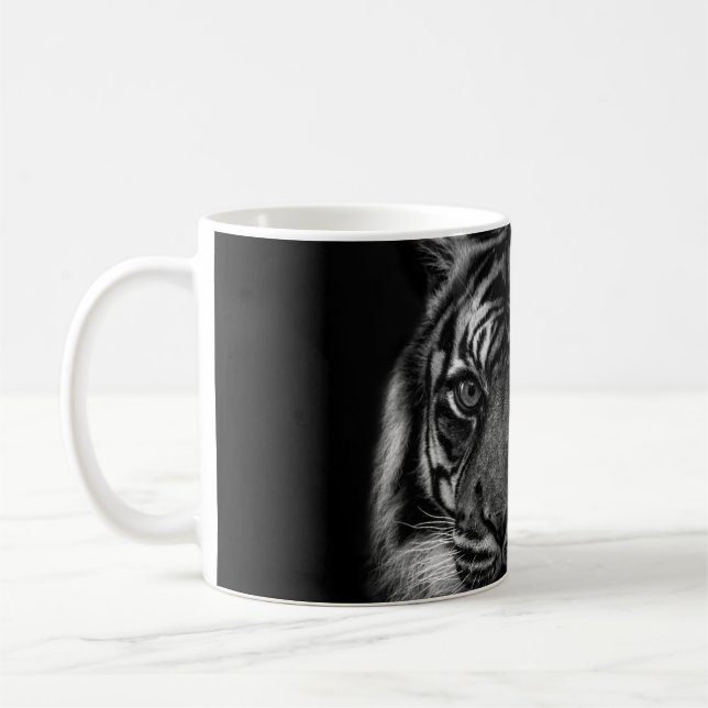 TIGER PORTRÄTT I BW KAFFEMUGG (Vänster)