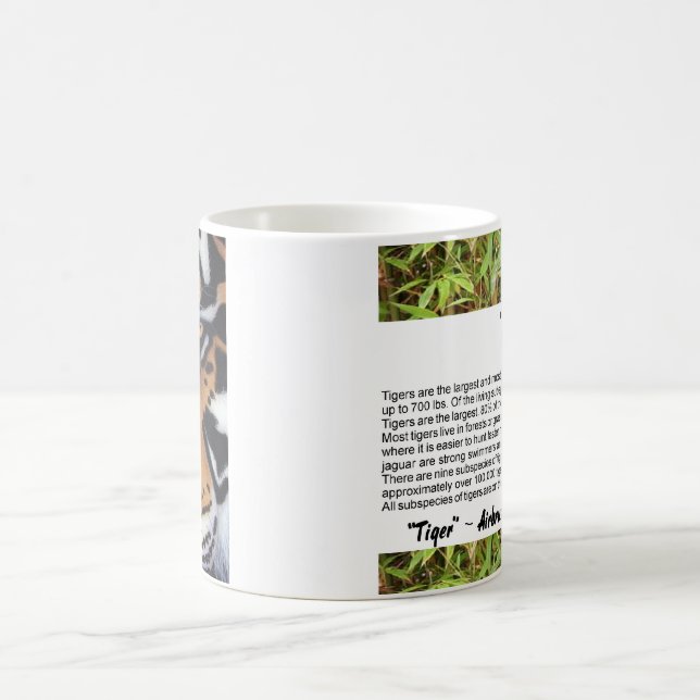 Tiger Porträtt Kaffemugg (Center)