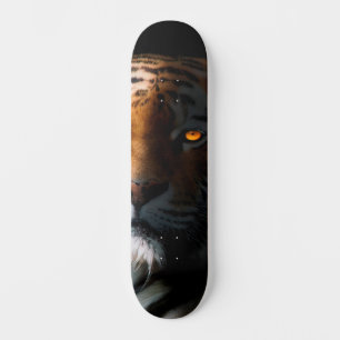 Tiger Porträtt Mini Skateboard Bräda 18,5 Cm