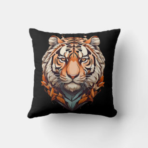 Tiger porträtt, minsta konstruktiva orange färg kudde