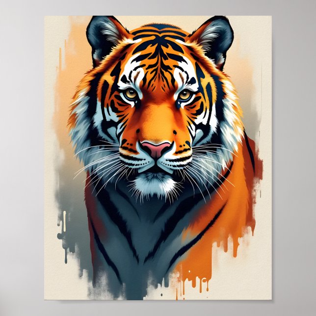 Tiger Porträtt Poster (Framsidan)