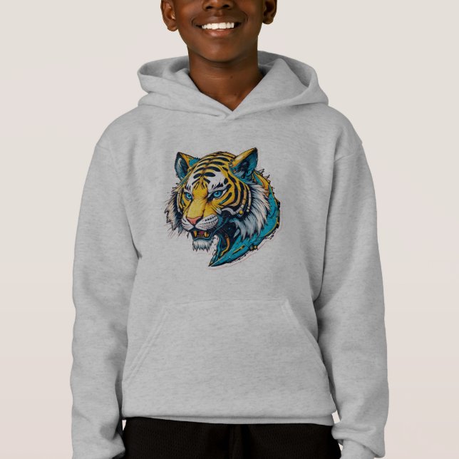 Tiger Porträtt T Shirt (Framsida)