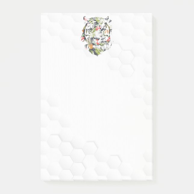 TIGER Post-It Notes - Tropiskt Mönster Block (Framsida)