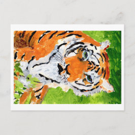 Tiger-postkort med själ vykort