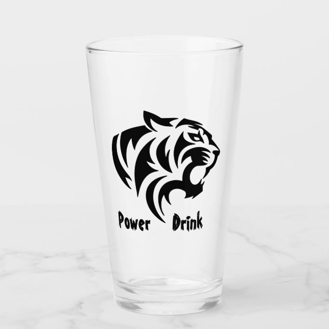Tiger Power Drink Glaskopp (Framsida)