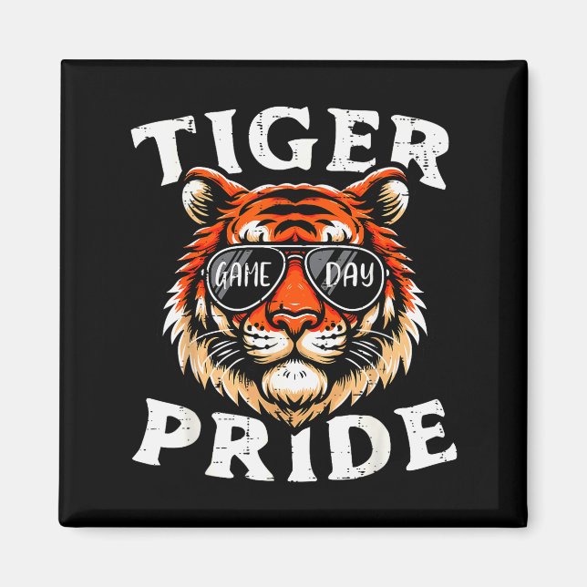 Tiger Pride Men Kids Boys Women Girls Youth Teen  Magnet (Framsidan)
