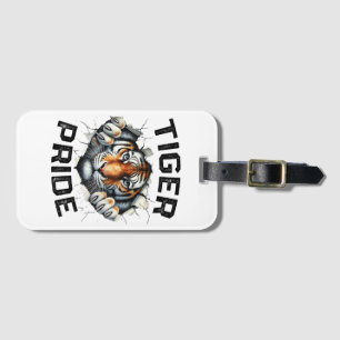 Tiger Pride Retro Tiger School Sports Team Bagagebricka