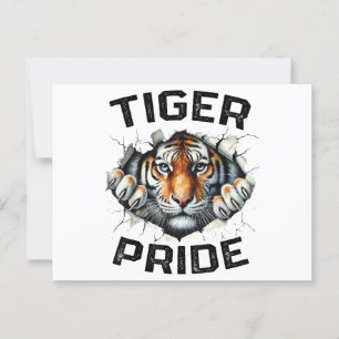 Tiger Pride Retro Tiger Skol Sportlag  Vykort