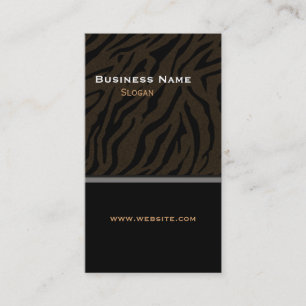 Tiger Print Black Masculine Visitkort