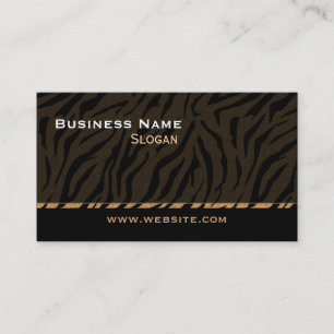 Tiger Print Black Masculine Visitkort